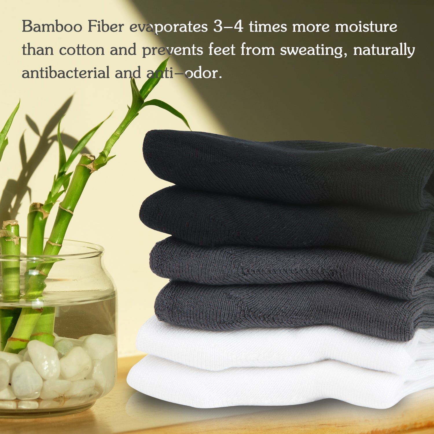 Soft Wicking Bamboo Full Cushion Crew Socks (2 Pairs) - Image 18