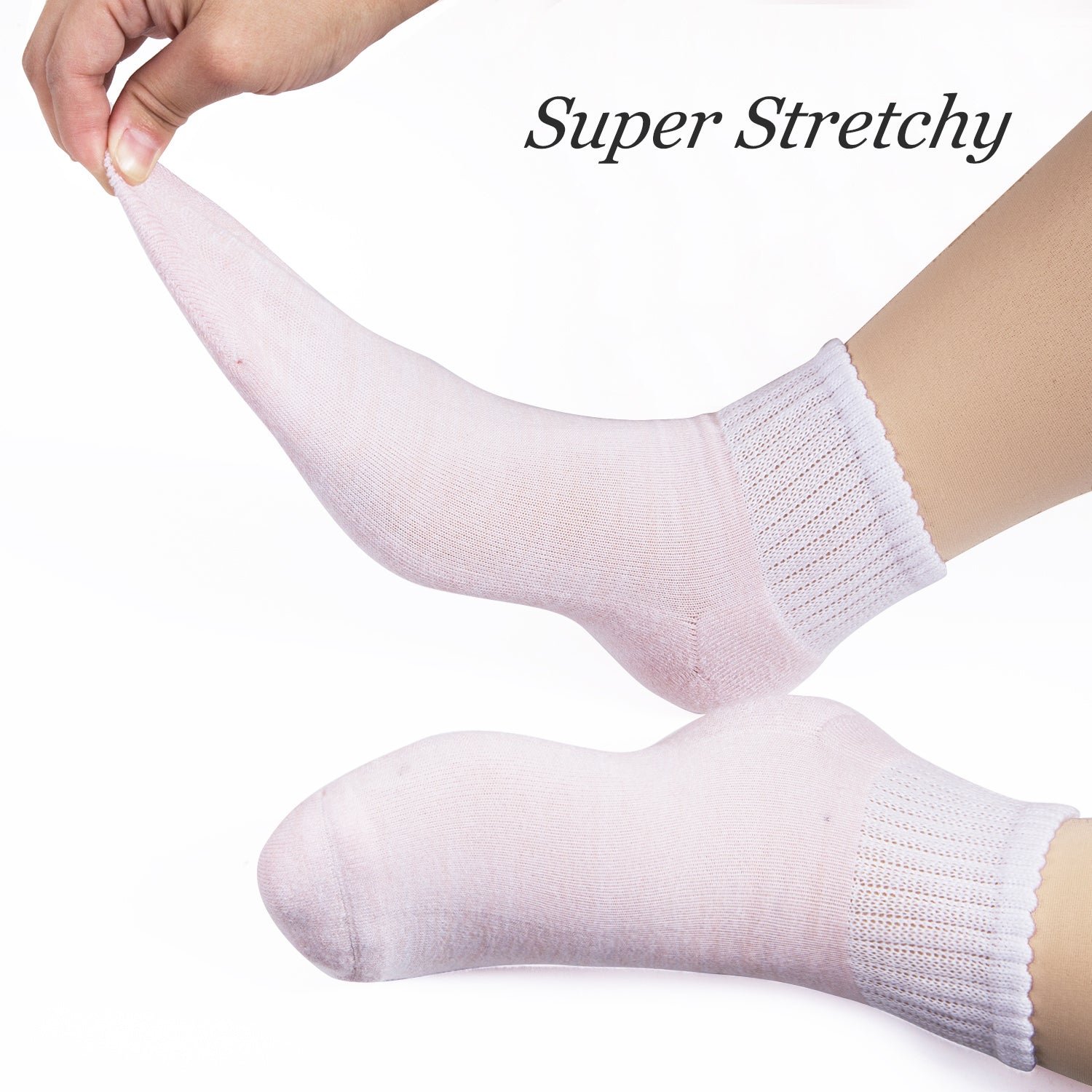 Non-Binding Bamboo Ankle Seamless Socks Cushioned Sole (2 Pairs) - Image 9