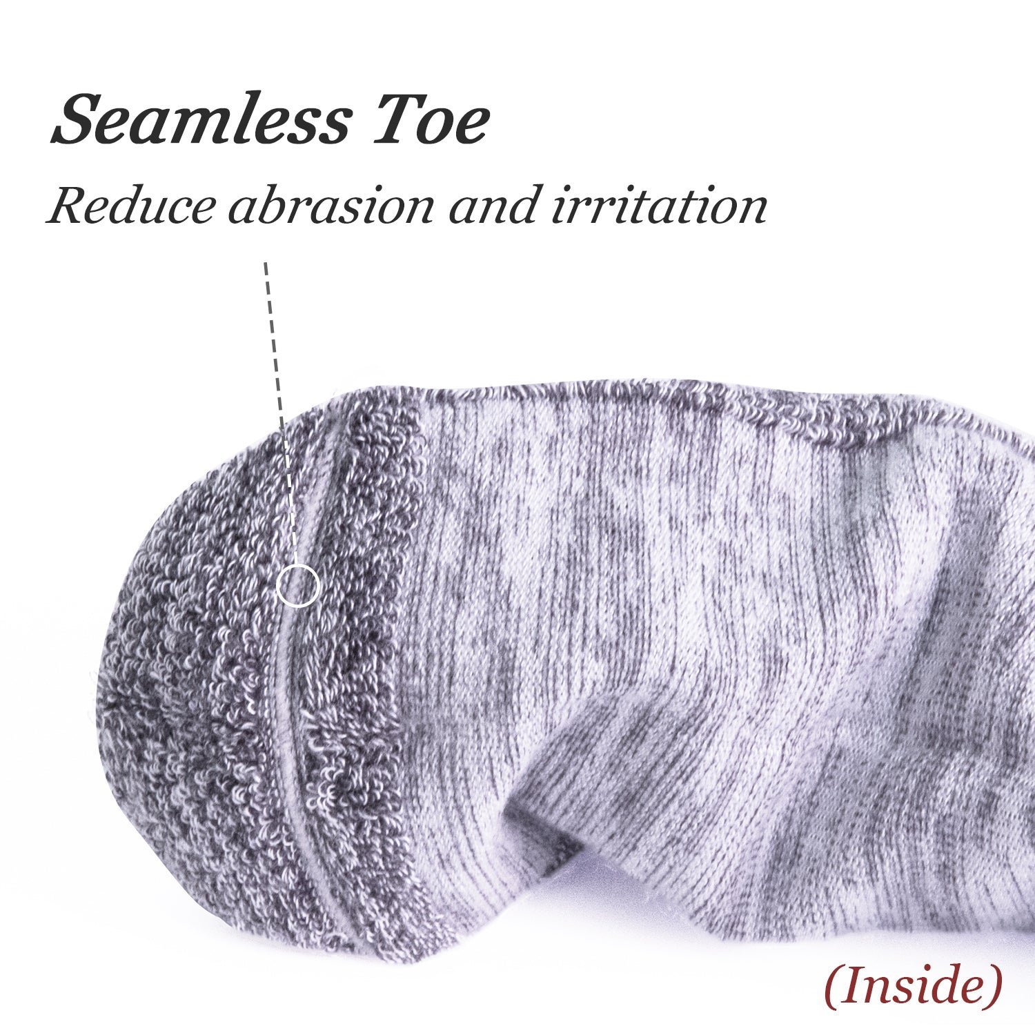 Non-Binding Bamboo Ankle Seamless Socks Cushioned Sole (2 Pairs) - Image 4