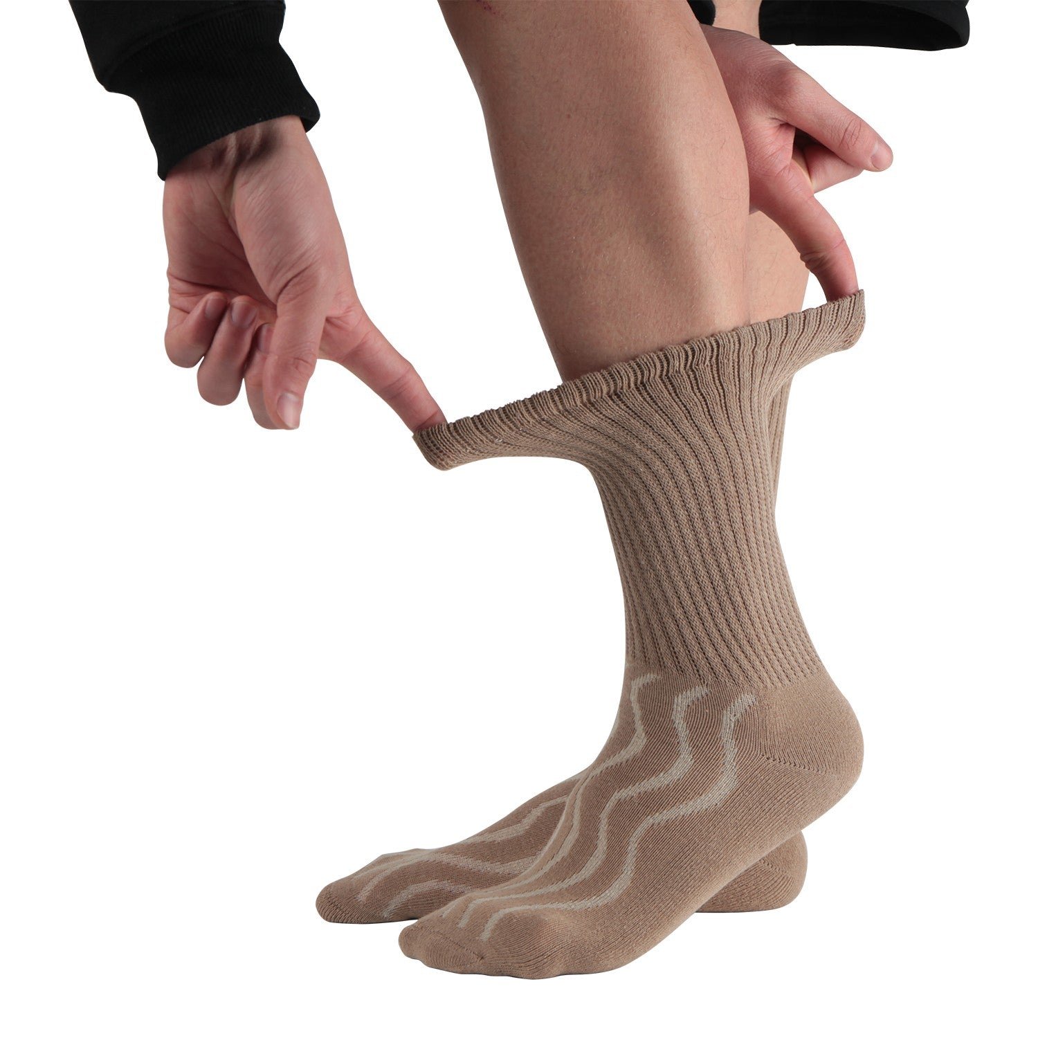 Cotton Non-Binding Crew Dress Socks with Cushion Sole (2 Pairs) - Image 15