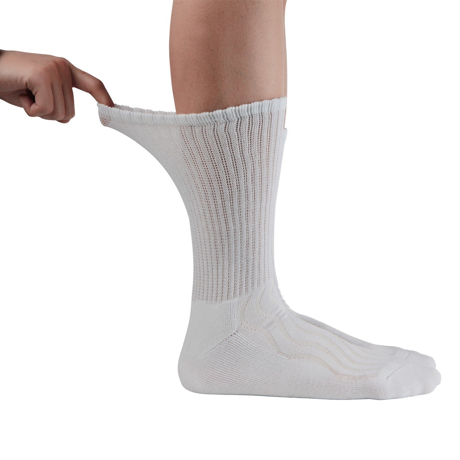 Cotton Non-Binding Crew Dress Socks with Cushion Sole (2 Pairs) - Image 44