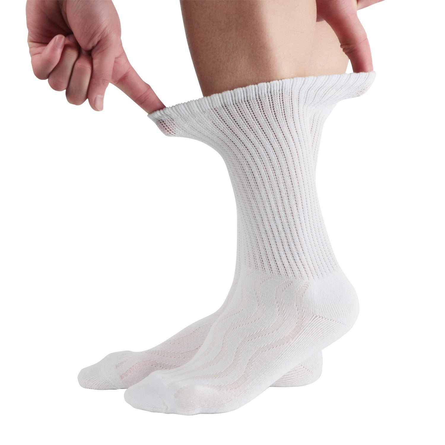 Cotton Non-Binding Crew Dress Socks with Cushion Sole (2 Pairs) - Image 48