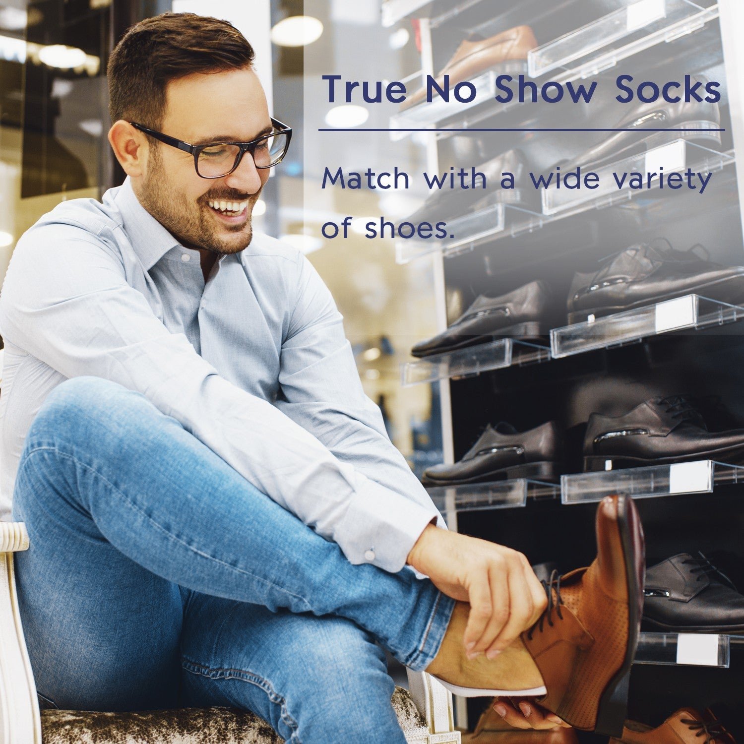 Wicking No Show Bamboo Socks Non Slip - Image 20