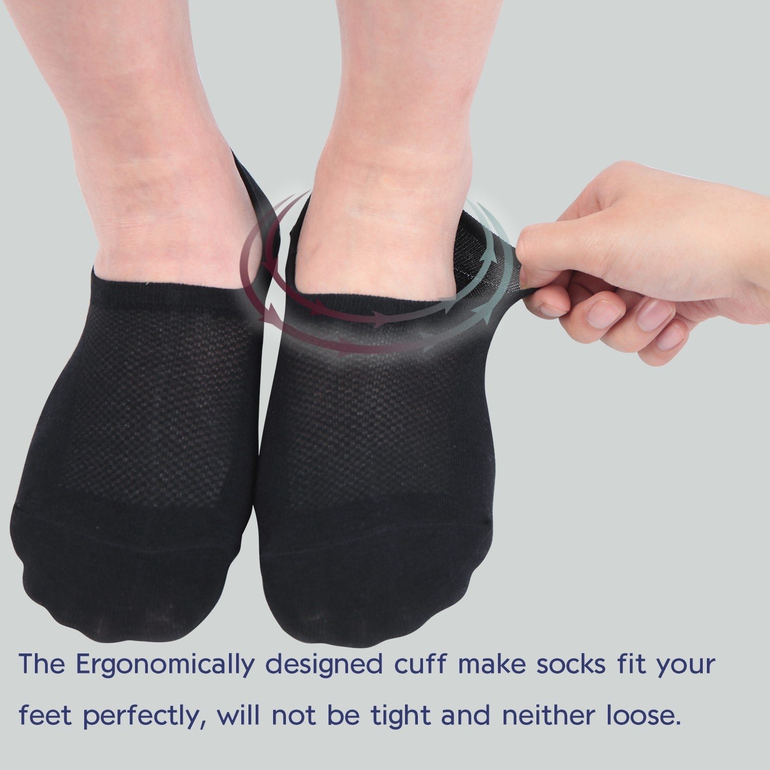Wicking No Show Bamboo Socks Non Slip - Image 21