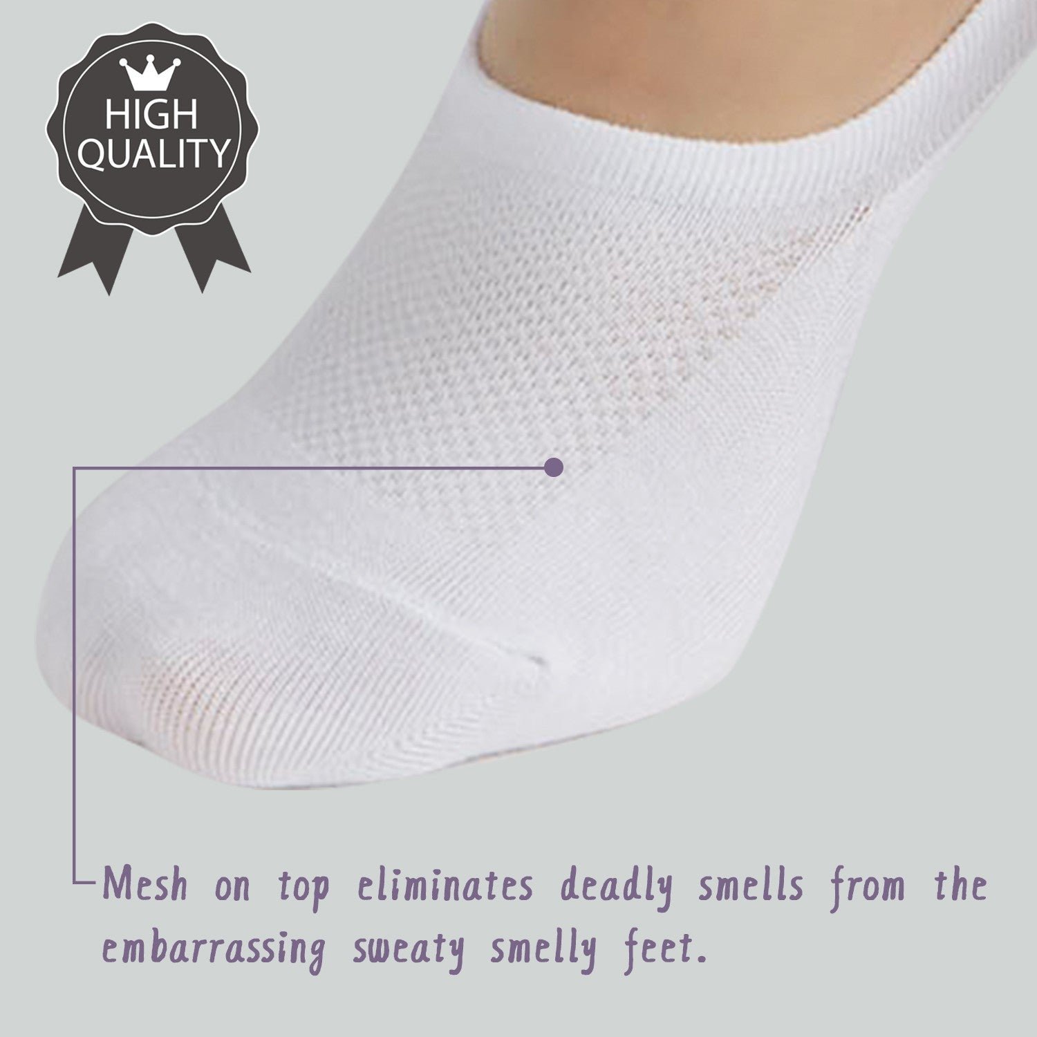 Wicking No Show Bamboo Socks Non Slip - Image 29