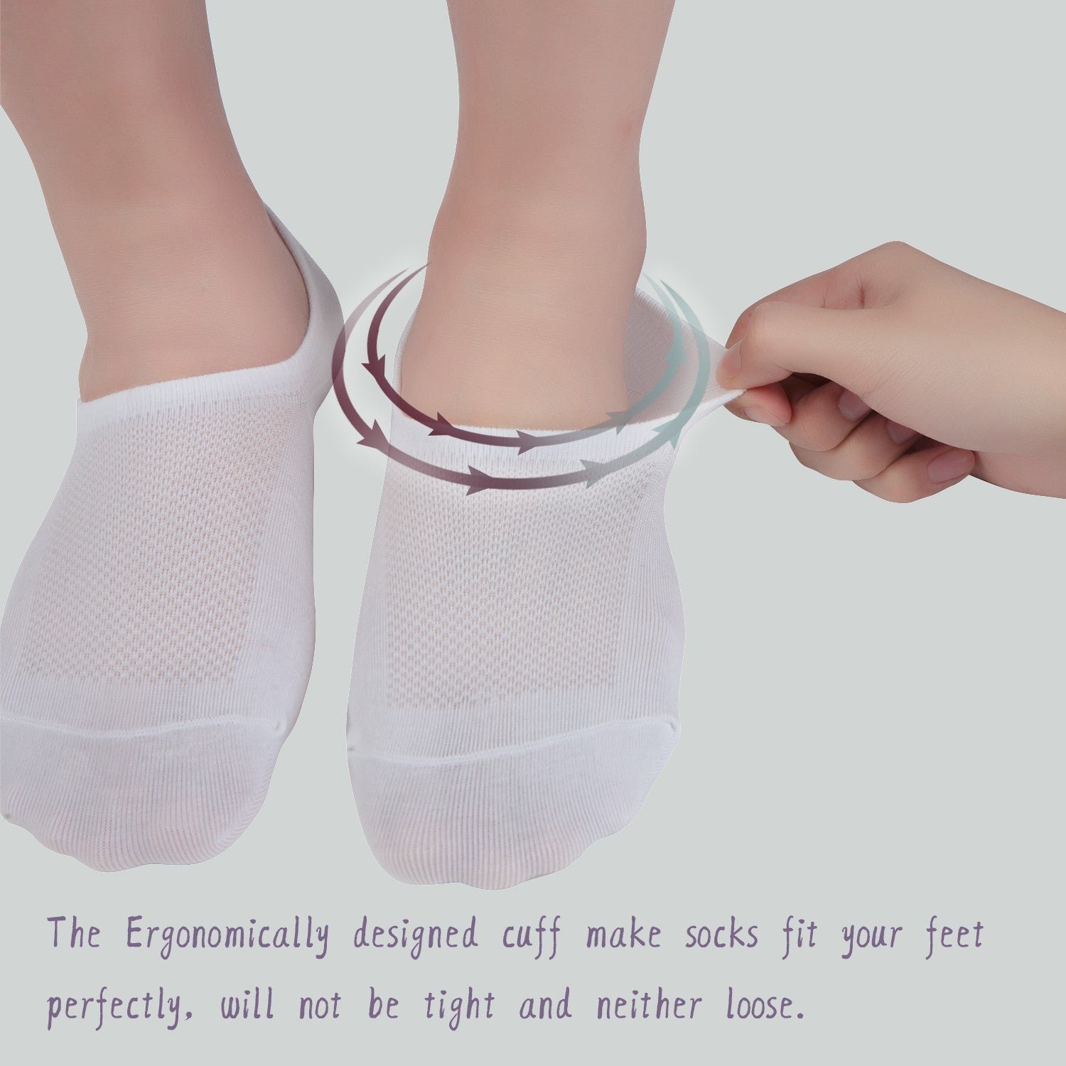 Wicking No Show Bamboo Socks Non Slip - Image 30