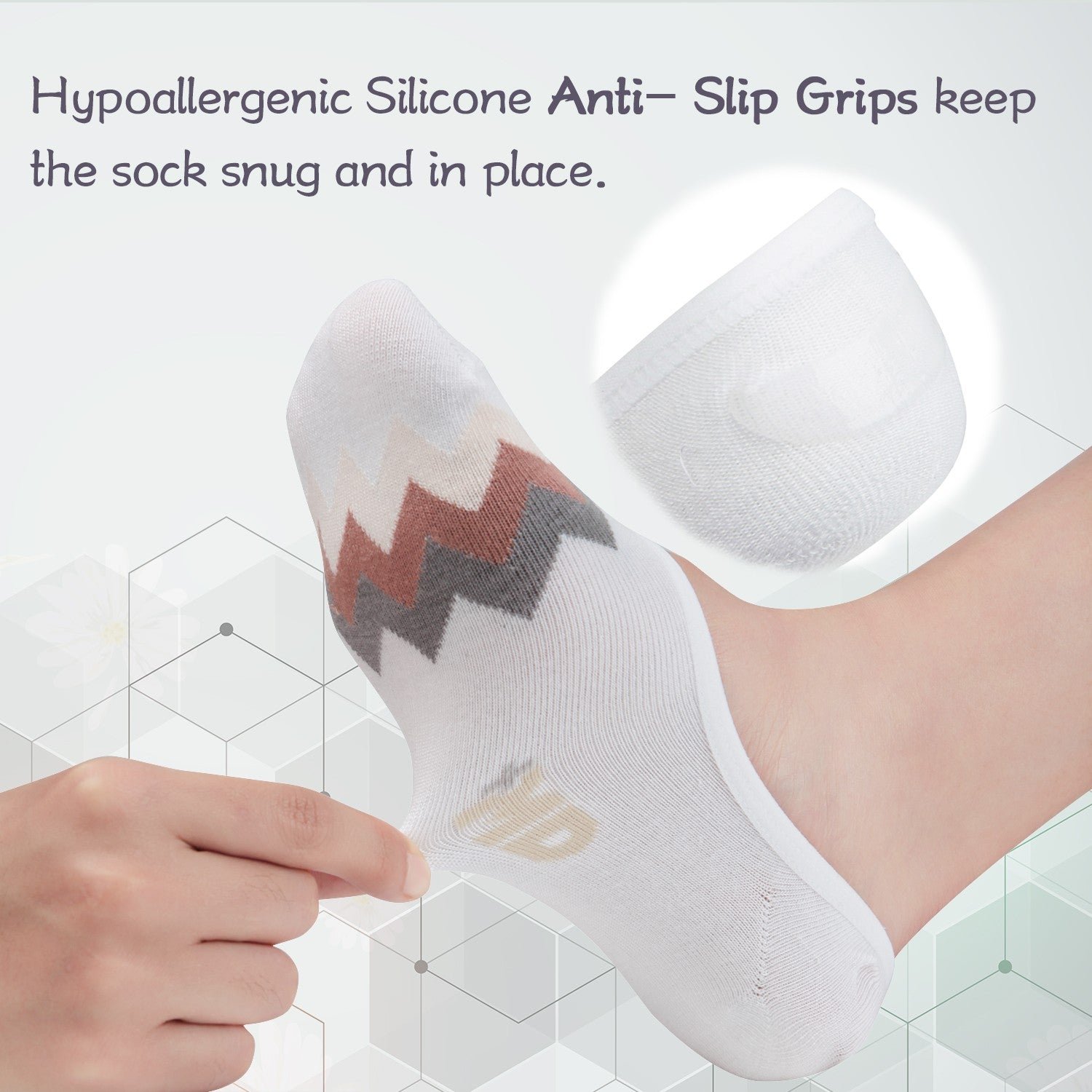 Bamboo Anti-Odor No Show Liner Invisible Socks - Image 3