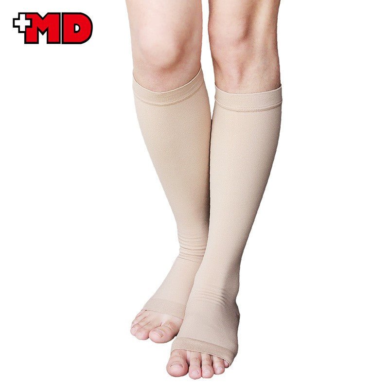 23-32mmHg Microfiber Opaque Compression Stockings Open-Toe Firm Support - Image 11