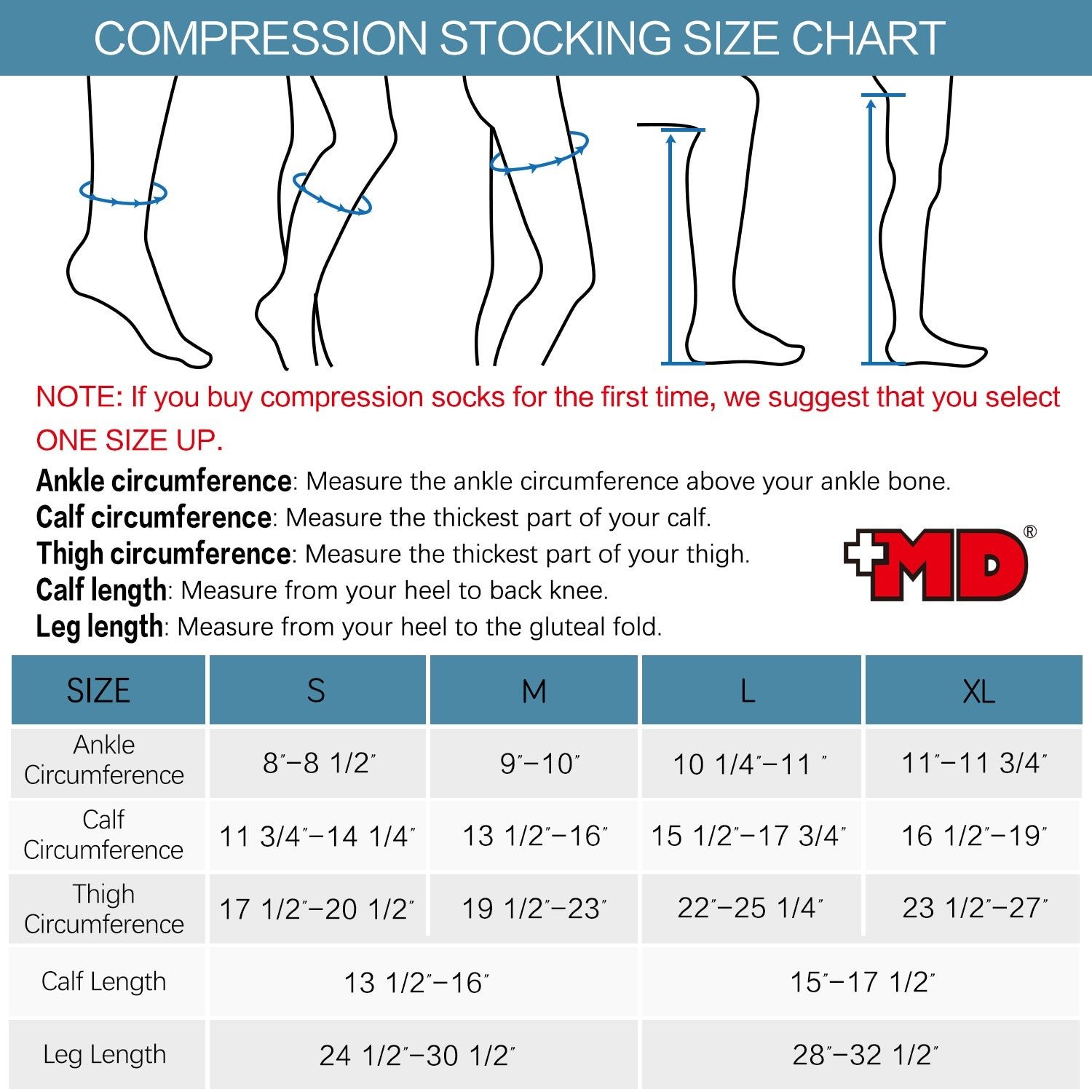 23-32mmHg Microfiber Compression Thigh High Stockings - Image 11