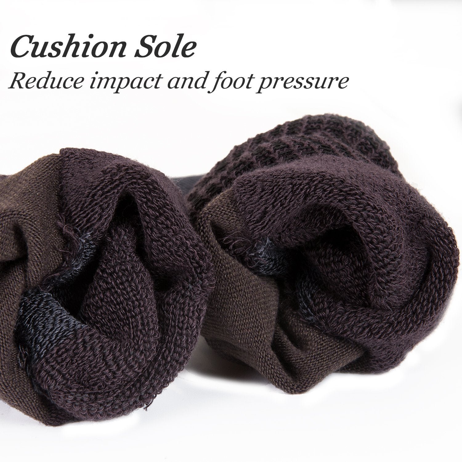Non-Binding Bamboo Moisture Wicking Cushion Crew/Dress Socks Seamless Toe (2 Pairs) - Image 17