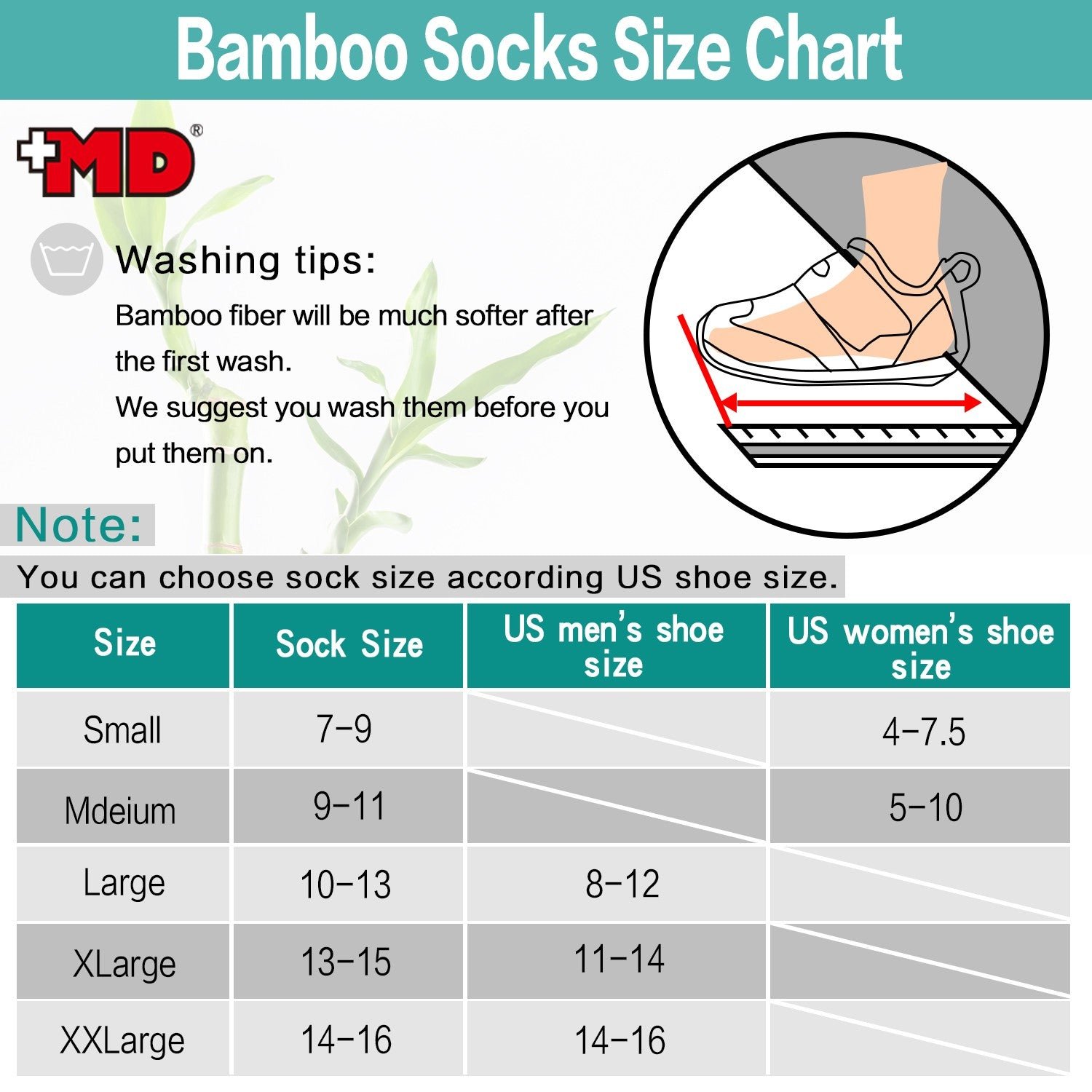 Design Bamboo Crew Classic Socks Cushioned - Image 3