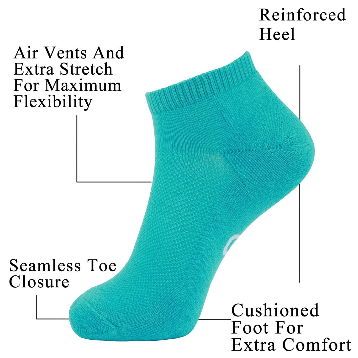 Bamboo Moisture Wicking Low-cut Socks Colorful - Image 2