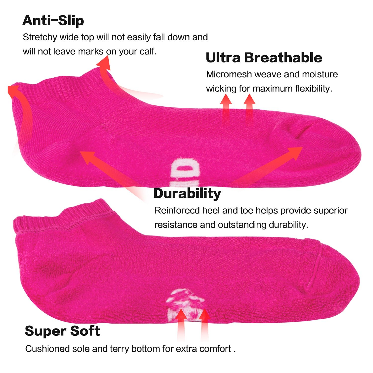 Bamboo Moisture Wicking Low-cut Socks Colorful - Image 10