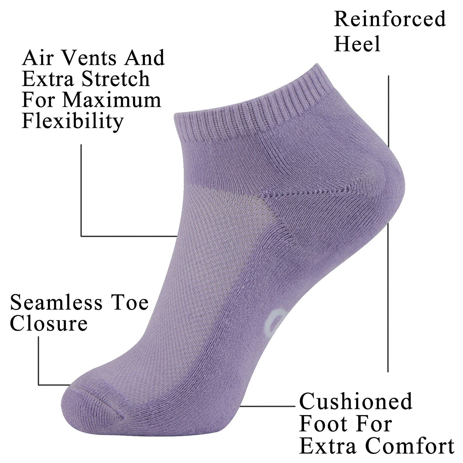 Bamboo Moisture Wicking Low-cut Socks Colorful - Image 12