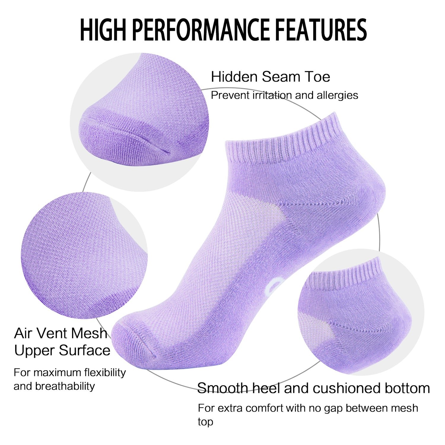 Bamboo Moisture Wicking Low-cut Socks Colorful - Image 13