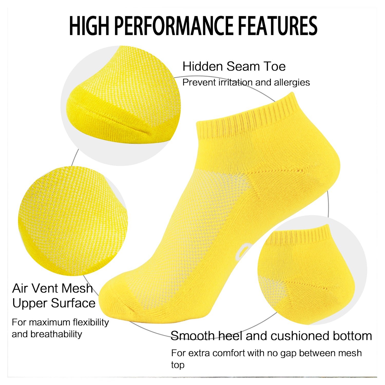 Bamboo Moisture Wicking Low-cut Socks Colorful - Image 18