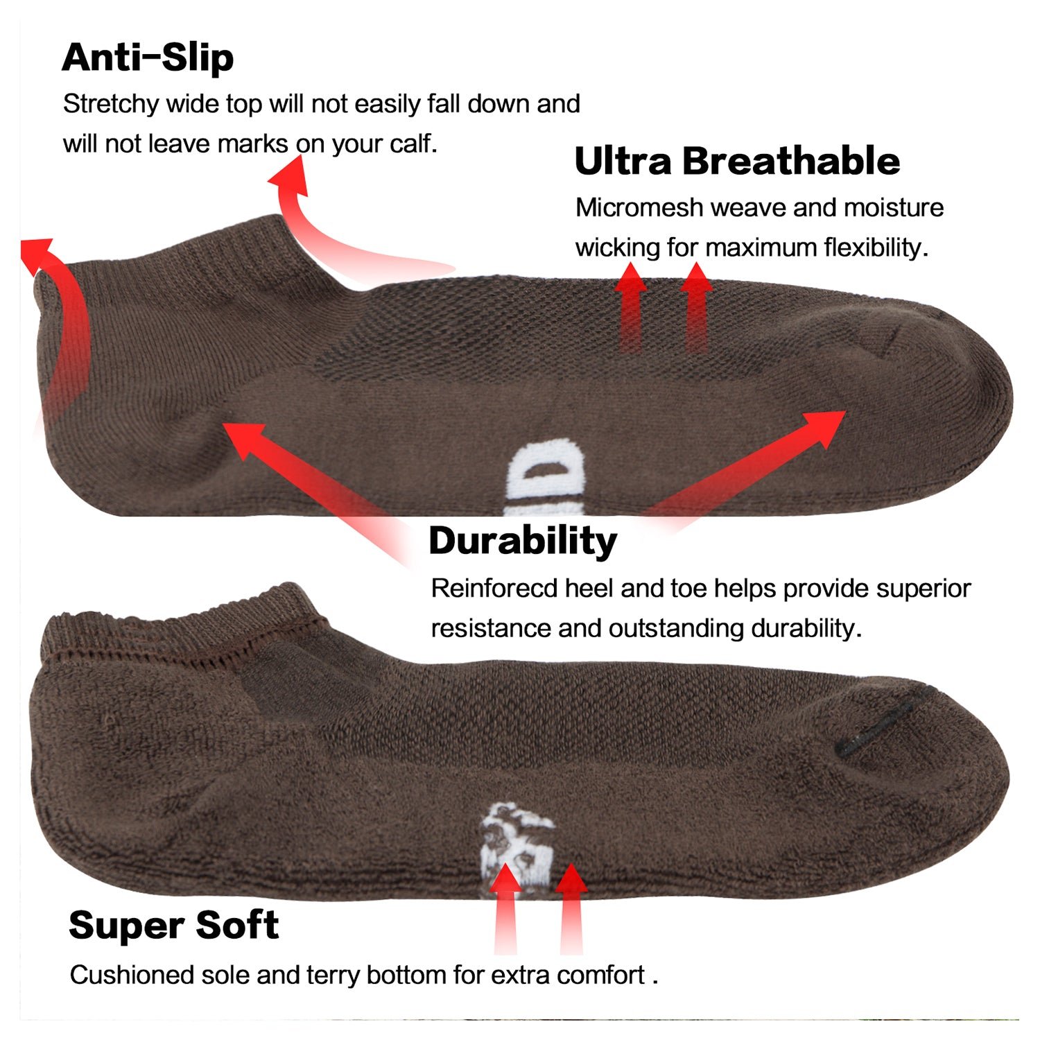 Bamboo Moisture Wicking Low-cut Socks Colorful - Image 25