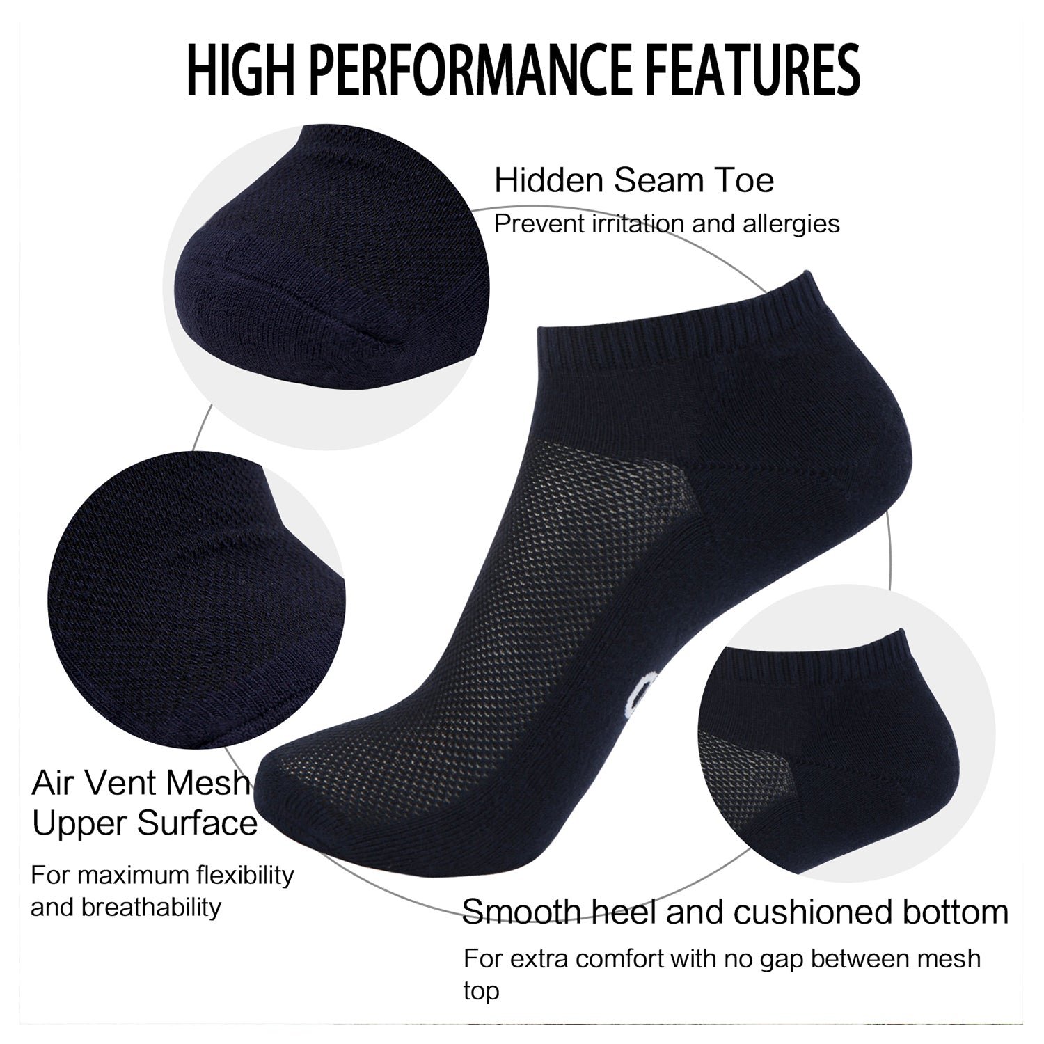 Bamboo Moisture Wicking Low-cut Socks Colorful - Image 29