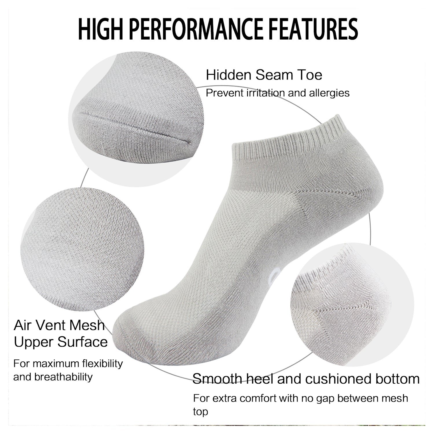 Bamboo Moisture Wicking Low-cut Socks Colorful - Image 38