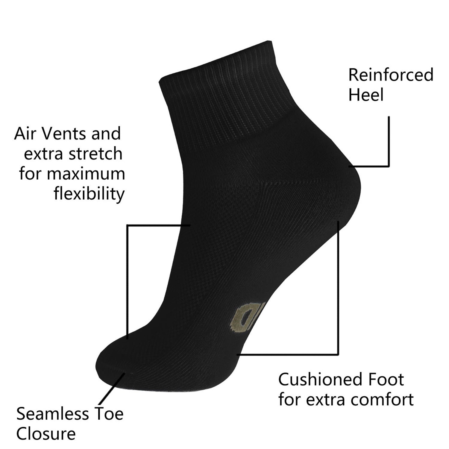 Antibacterial Bamboo Socks Ankle (2 Pairs) - Image 3