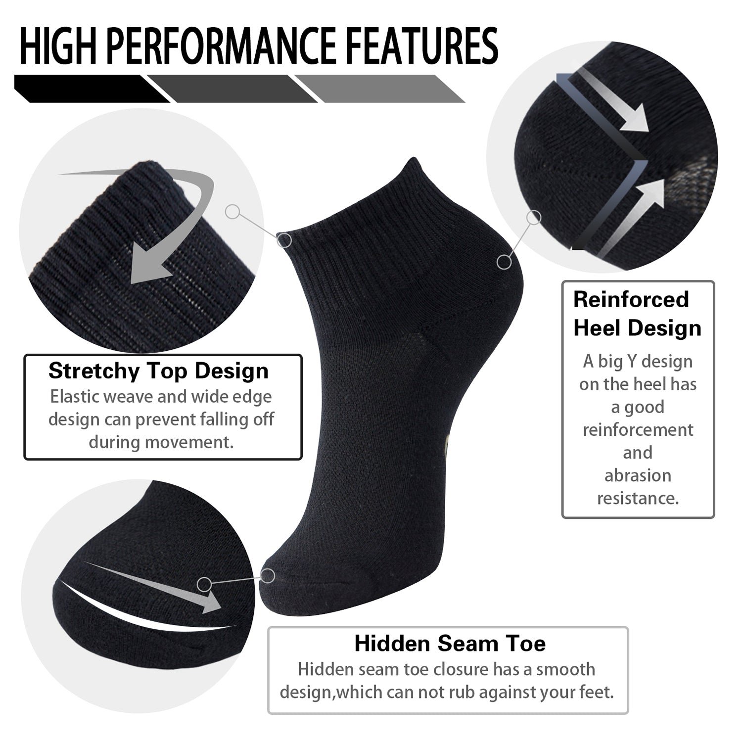 Antibacterial Bamboo Socks Ankle (2 Pairs) - Image 4