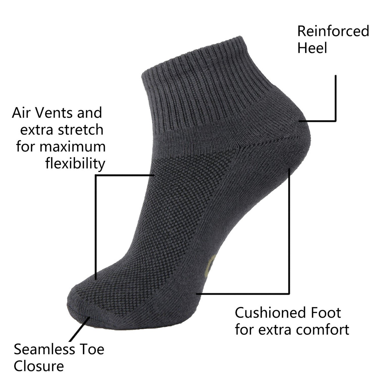 Antibacterial Bamboo Socks Ankle (2 Pairs) - Image 16