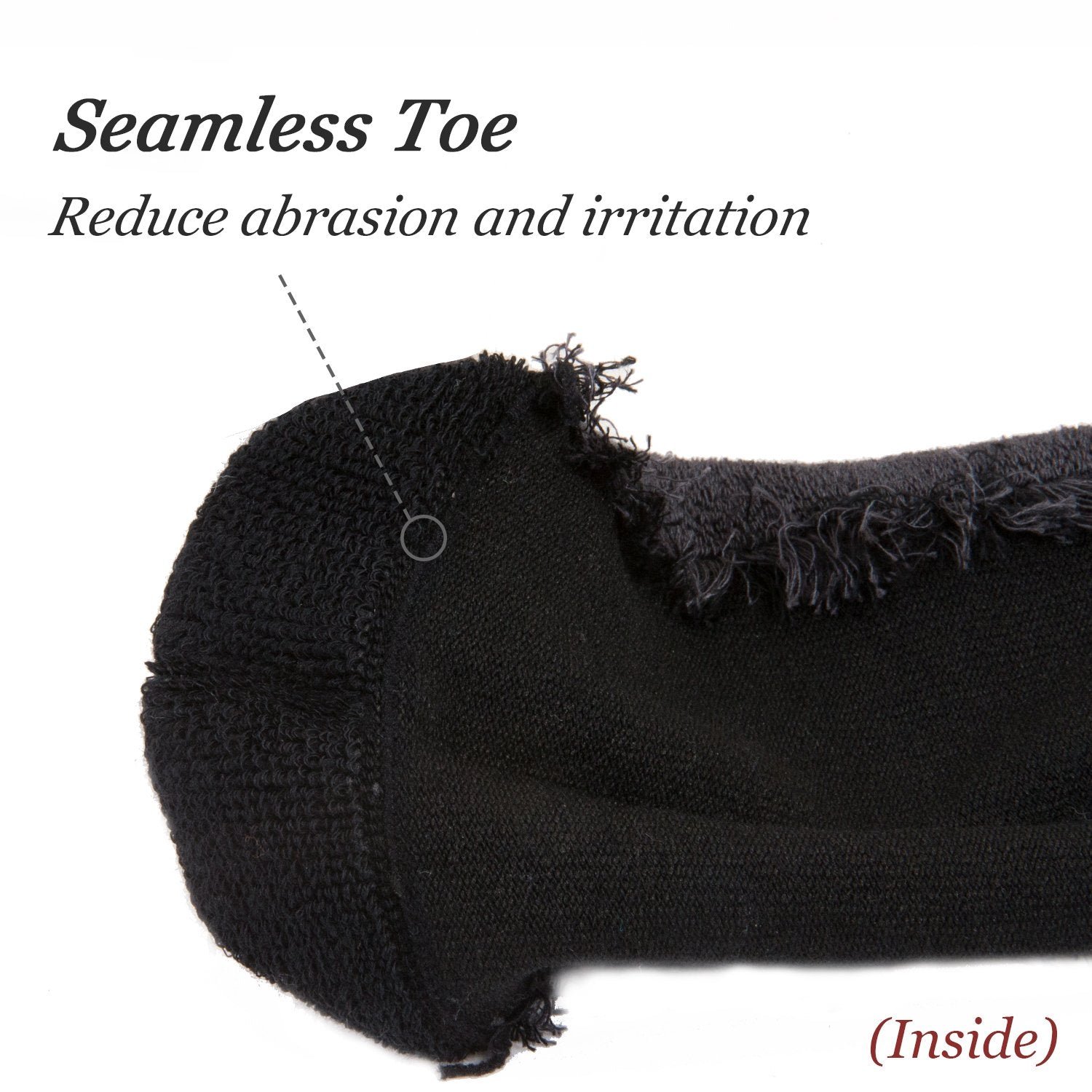 Non-Binding Bamboo Moisture Wicking Cushion Crew/Dress Socks Seamless Toe (2 Pairs) - Image 42