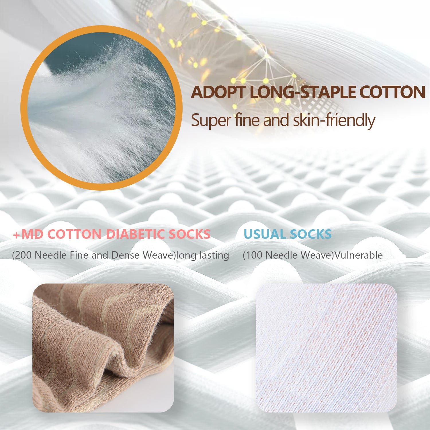 Cotton Non-Binding Crew Dress Socks with Cushion Sole (2 Pairs) - Image 13
