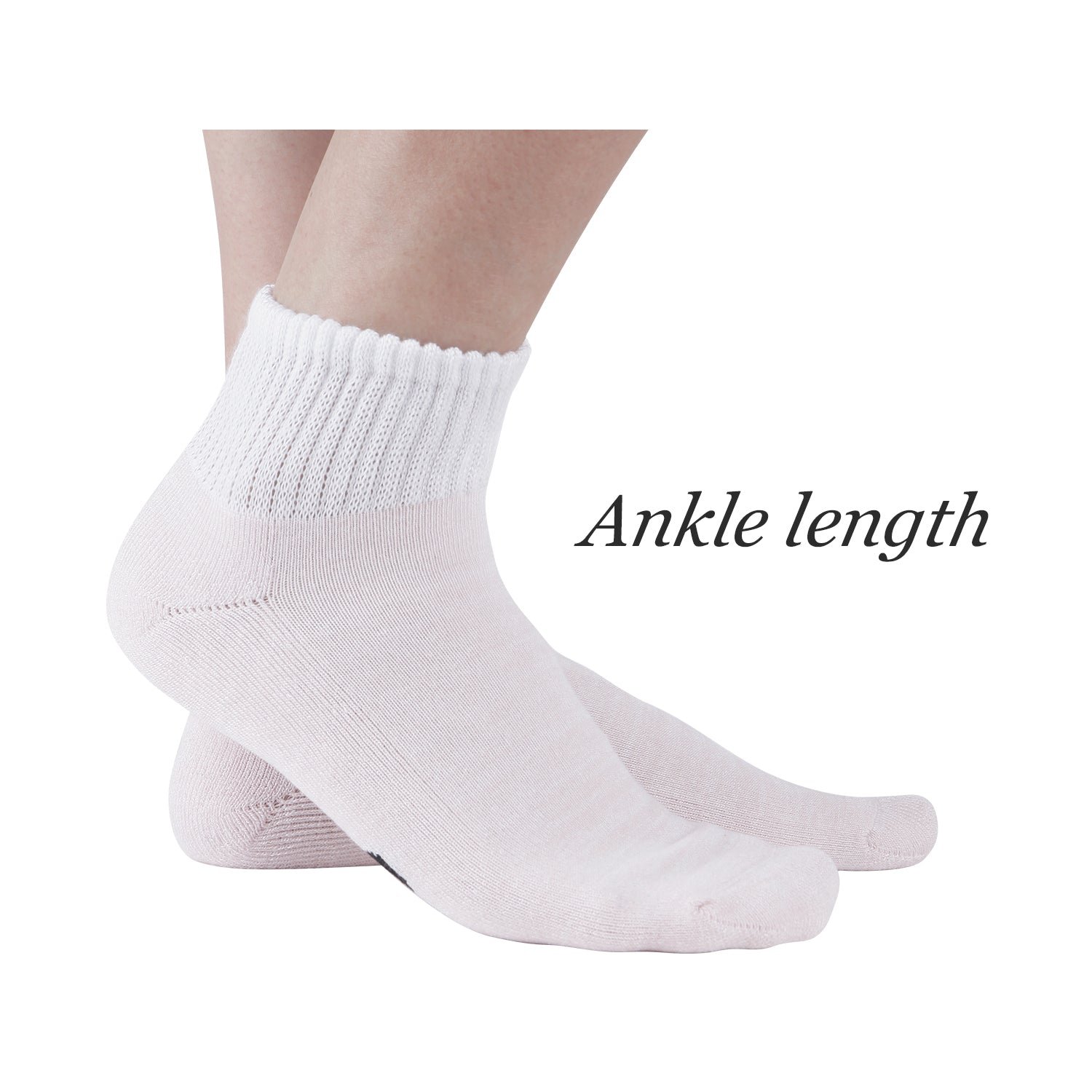 Non-Binding Bamboo Ankle Seamless Socks Cushioned Sole (2 Pairs) - Image 10