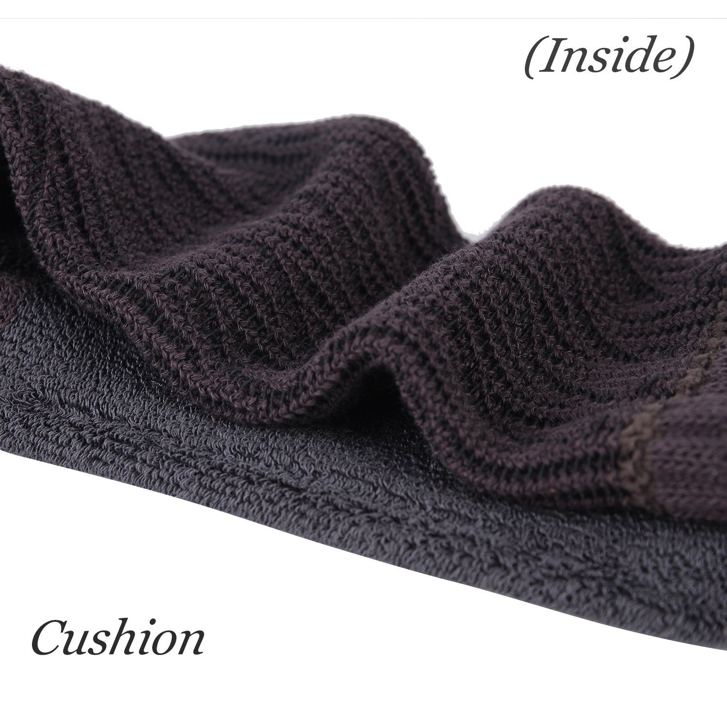 Non-Binding Bamboo Moisture Wicking Cushion Crew/Dress Socks Seamless Toe (2 Pairs) - Image 22