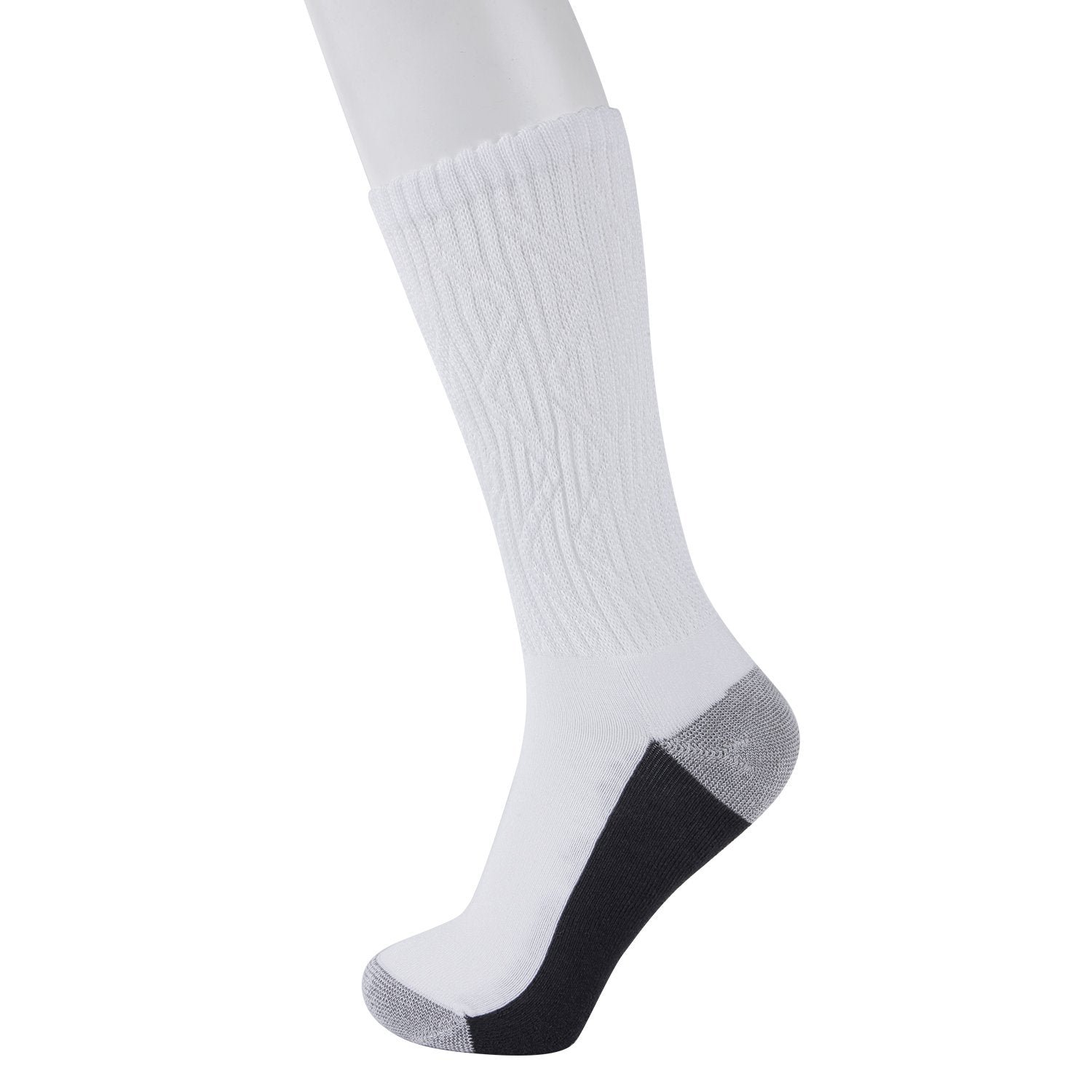 Non-Binding Bamboo Moisture Wicking Cushion Crew/Dress Socks Seamless Toe (2 Pairs) - Image 25