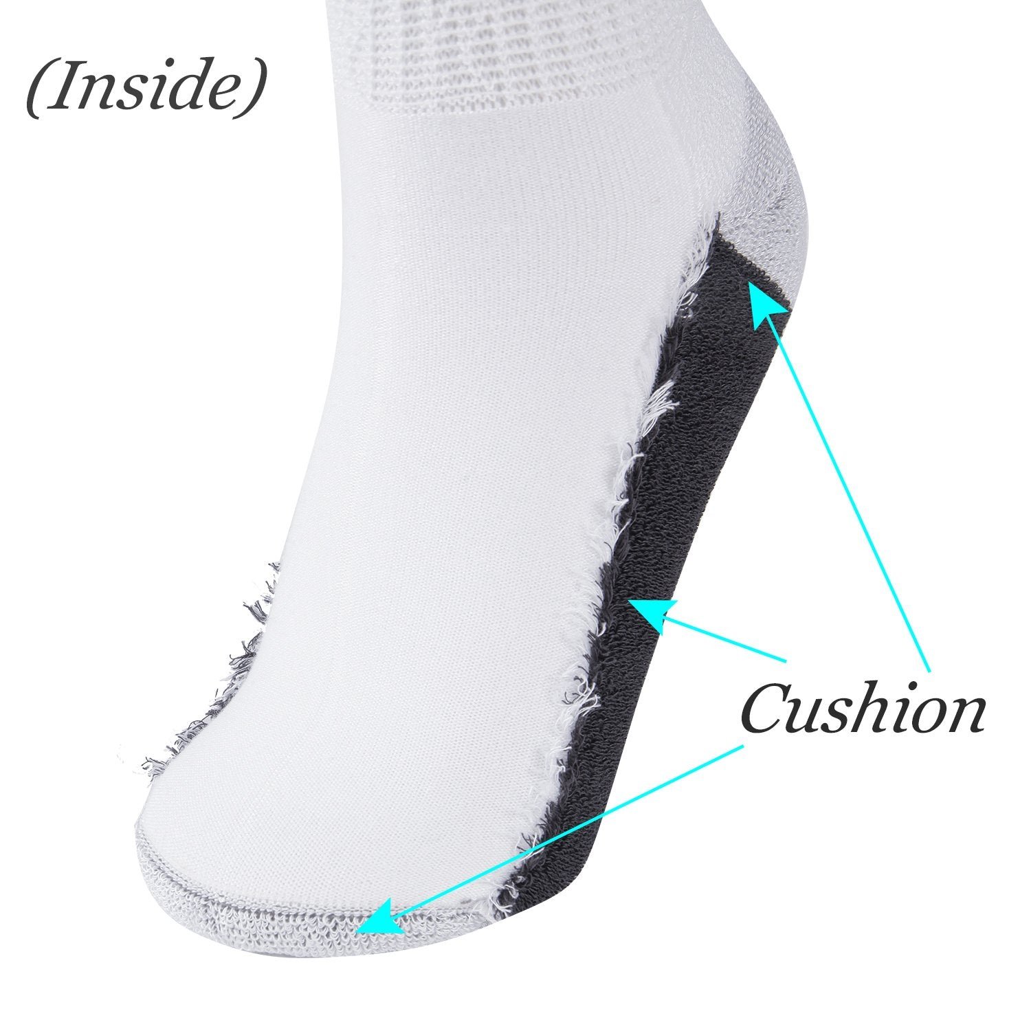 Non-Binding Bamboo Moisture Wicking Cushion Crew/Dress Socks Seamless Toe (2 Pairs) - Image 30
