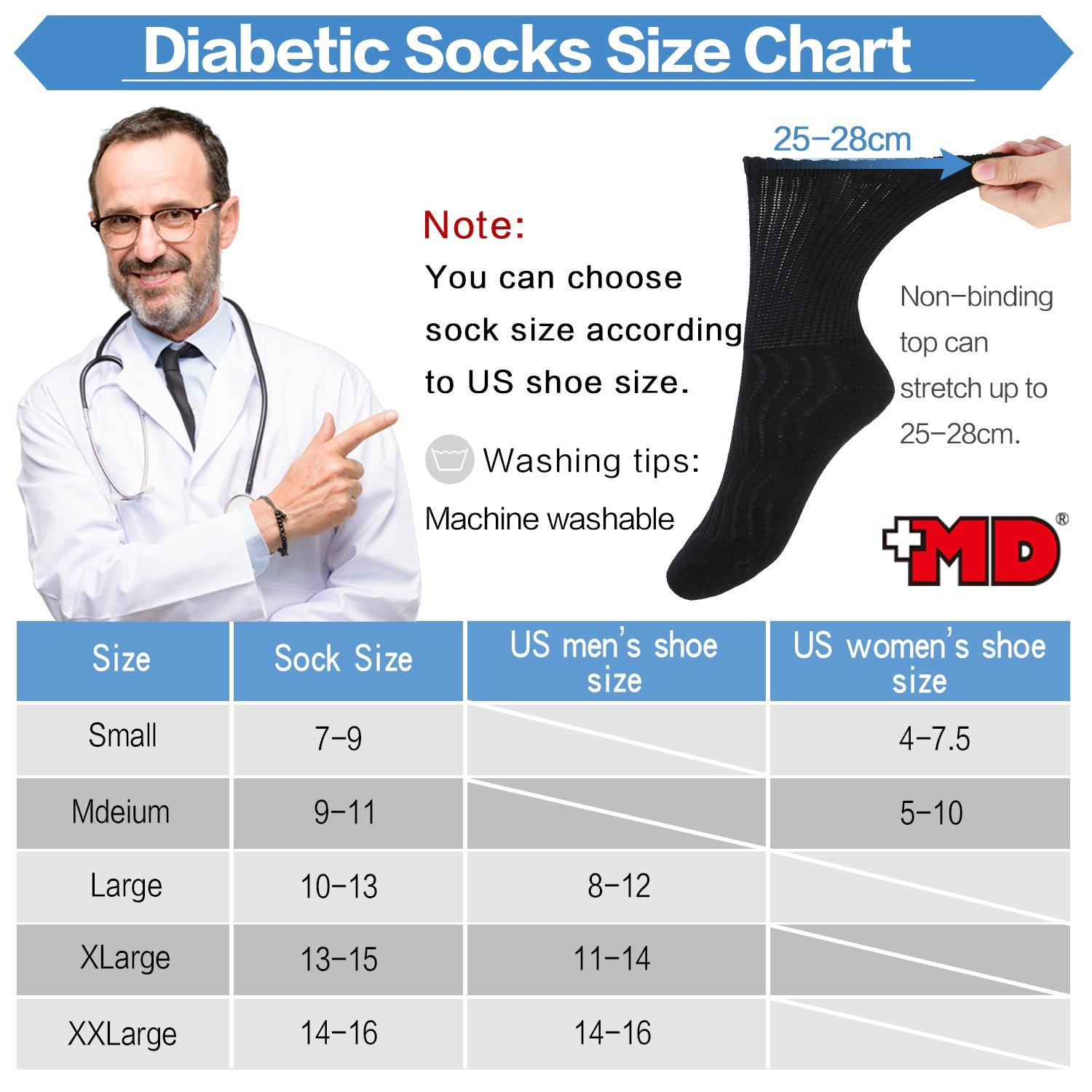 Cotton Non-Binding Crew Dress Socks with Cushion Sole (2 Pairs) - Image 11