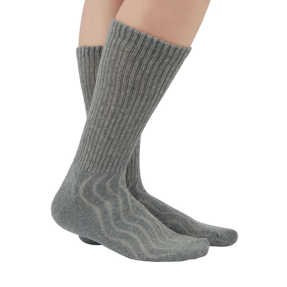 Cotton Non-Binding Crew Dress Socks with Cushion Sole (2 Pairs) - Image 26