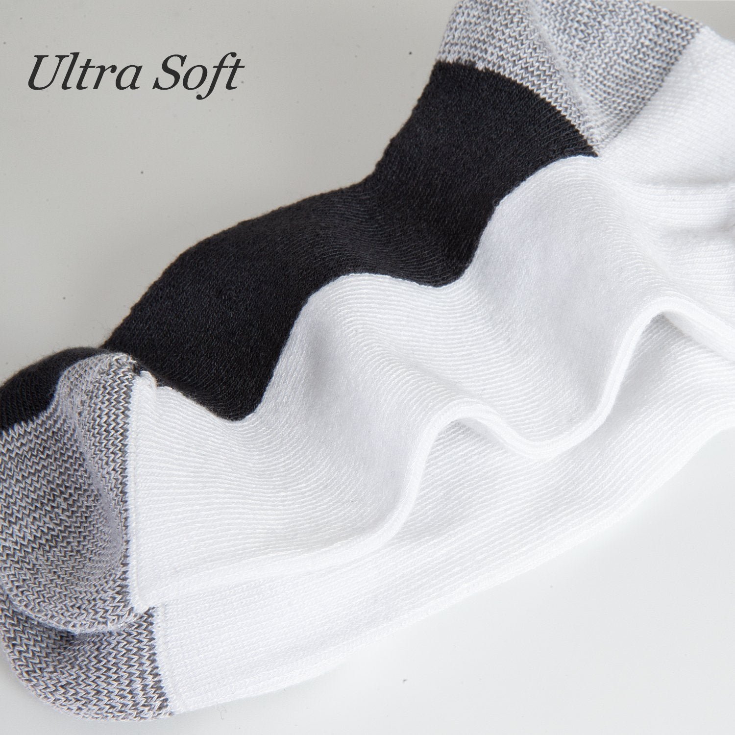 Non-Binding Bamboo Moisture Wicking Cushion Crew/Dress Socks Seamless Toe (2 Pairs) - Image 33
